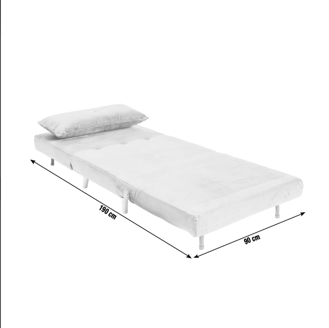 Grey armchair bed, Loop 2