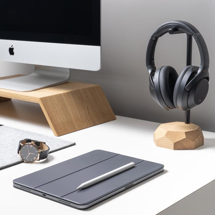 Oak Headphone Stand